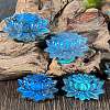 Natural Labradorite Carved Healing Lotus Figurines PW-WG14835-01-1