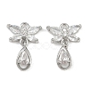 Brass Micro Pave Cubic Zirconia Pendants KK-F906-04P-1