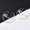 Transparent Resin Pendants RESI-N030-005A-4