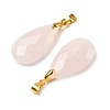 Natural Rose Quartz Pendants G-L614-D03-G02-2