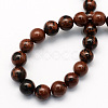 Natural Mahogany Obsidian Round Beads Strands X-G-S163-8mm-2