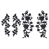 4Pcs 2 Styles Plum Blosssom & Flower Cotton Computerized Embroidery Sew on Patches PATC-GA0001-35-1