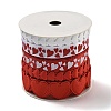 10 Yards 5 Styles Valentine's Day Polyester Ribbons OCOR-Q026-01-1
