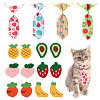 Fruit Theme Polyester Pet Ties & Crochet Appliques Sets AJEW-CA0003-85-1