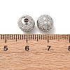Round Brass Micro Pave Cubic Zirconia Beads LS-X-ZIRC-N016-01P-8mm-2