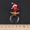 Rotatable Handmade Lampwork Rings RJEW-P158-02A-6