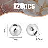 120Pcs 925 Sterling Silver Beads STER-DC0001-21-2