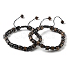 Adjustable Natural Tiger Eye and Non-magnetic Synthetic Hematite Braided Bead Bracelets BJEW-Z090-01K-4