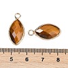 Natural Tiger Eye Faceted Pendants G-G193-01G-03-3