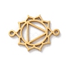 304 Stainless Steel Hollow Chakra Links STAS-S149-05D-1