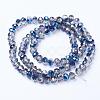 Electroplate Transparent Glass Beads Strands EGLA-A034-T4mm-Z01-2