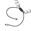 Non-magnetic Synthetic Hematite Star Beads Braided Bead Bracelets for Women Men BJEW-JB13301-4