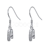 Anti-Tarnish Rhodium Plated 925 Sterling Silver Earring Hooks STER-I009-07P-1