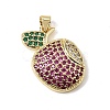 Brass Micro Pave Cubic Zirconia Pendants KK-H267-008A-G-1