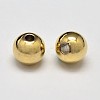 Rack Plating Brass Round Spacer Beads KK-I601-4mm-G-RS-1