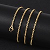 304 Stainless Steel Box Chain Necklaces X-NJEW-P244-01G-4