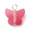 Frosted Two Tone Spray Painted Transparent Acrylic Pendants PALLOY-JF01810-01-2