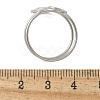 304 Stainless Steel Round Wrap Open Cuff Rings for Women Men RJEW-Z071-02A-P-5