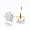Ion Plating(IP) 304 Stainless Steel Stud Earring Findings X-STAS-P203-A06-02-2