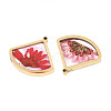304 Stainless Steel Epoxy Resin Pendants STAS-T072-26-3