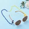 Personalized Two Tone ABS Plastic Cable Chain Necklaces NJEW-JN02825-05-5