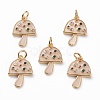 Brass Micro Pave Colorful Cubic Zirconia Pendants KK-C100-09G-1