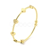 Heart Brass Bangles for Women BJEW-Z062-16G-1
