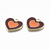 Rack Plating Alloy Enamel Pendants ENAM-T014-03B-RS-3