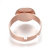 Adjustable 201 Stainless Steel Finger Rings Components STAS-E484-43RG-3