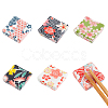 CHGCRAFT 6Pcs 6 Colors Japanese Style Porcelain Chopsticks Stand DJEW-CA0001-24-1