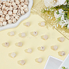 100Pcs Unfinished Wood Faceted Cube Beads WOOD-PA0001-75B-4