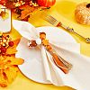 Wood Beaded Napkin Rings AJEW-SC00040-5