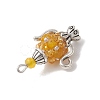 Glass Seed Beaded Pendants PALLOY-MZ01273-03-3