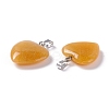 Natural Yellow Aventurine Pendants G-G956-B25-FF-3