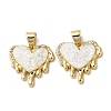 Brass Micro Pave Cubic Zirconia Pendants KK-D057-13G-1