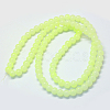 Baking Paint Imitation Jade Glass Round Bead Strands DGLA-Q021-8mm-21-3