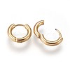 Ion Plating(IP) 304 Stainless Steel Huggie Hoop Earrings X-EJEW-O087-06C-2