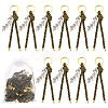 Polyester Cord First Communion Christening Keychain with Alloy Olive Branch for Baptism Favors Gift KEYC-AB00032-1