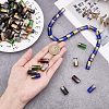 5 Strands 5 Colors Half Electroplate Glass Beads EGLA-NB0001-18-3