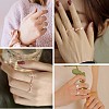 17Pcs 17 Style Crystal Rhinestone Teardrop & Star & Horse Eye Finger Rings Set JR937A-6