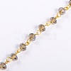 Handmade Rondelle Glass Beads Chains for Necklaces Bracelets Making AJEW-JB00037-2