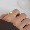 1Pc Stainless Steel Finger Rings for Women Men RJEW-LP0002-34-1