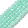 Baking Paint Imitation Jade Glass Bead Strands X-DGLA-A034-J8MM-A22-1