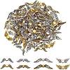 128Pcs 8 Styles Tibetan Style Alloy Beads TIBEB-FG0001-02-1