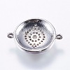 Brass Micro Pave Cubic Zirconia Links ZIRC-F077-11P-2