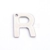 Tarnish Resistant 304 Stainless Steel Letter Charms STAS-O072-R-1