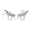 Tibetan Style Alloy Howling Wolf Pendants LS-LF1753Y-3