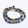 Natura Hawk's Eye Beads Strands G-D0001-22C-6mm-3