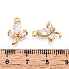Brass Micro Pave Cubic Zirconia Pendants KK-N263-66G-3