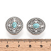 Zinc Metal Alloy & Natural Turquoise Buttons BUTT-WH0057-001A-AS-3